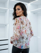 virágmintás sifon blúz hátulról