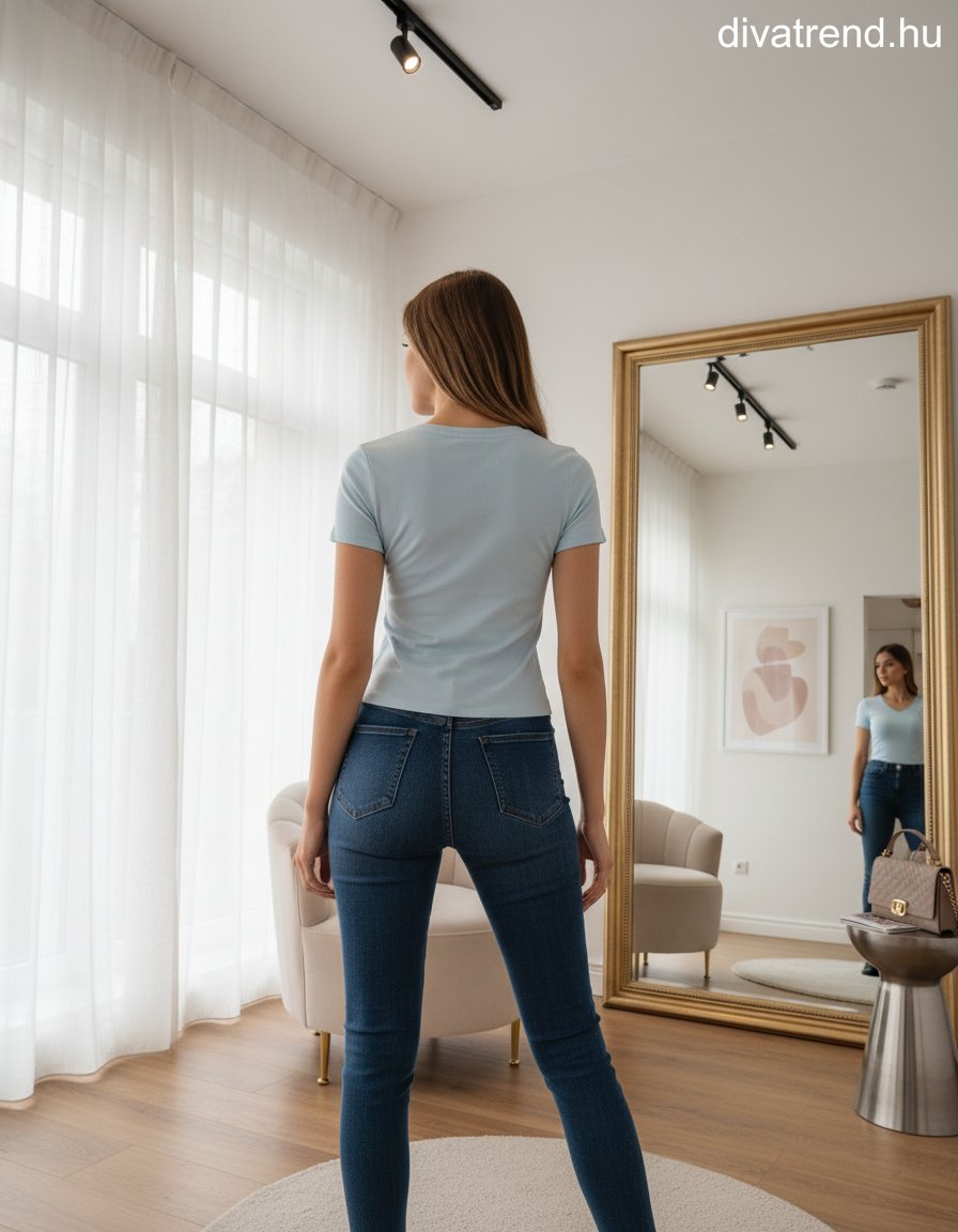 női pamut póló hátulról