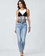 kék AdOro női farmer skinny