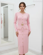 pinklight kötött midi ruha