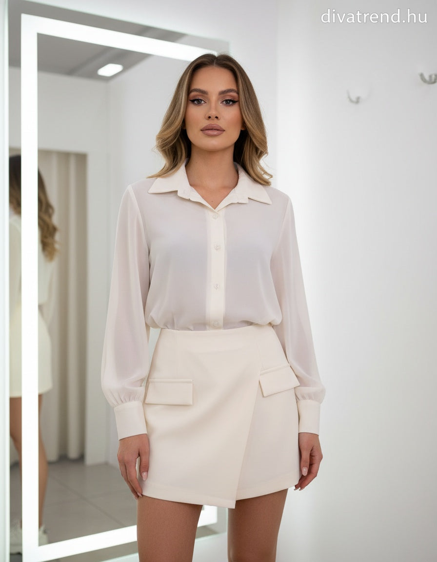 bézs overál ruha mini