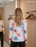 női felső virágmintás hátulról