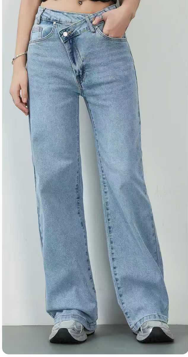 kék wide leg farmer