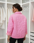 steppelt kabát virágmintás patentos hátulról