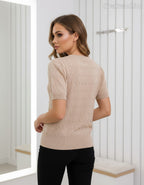 női kötött póló Teddy Bear hátulról