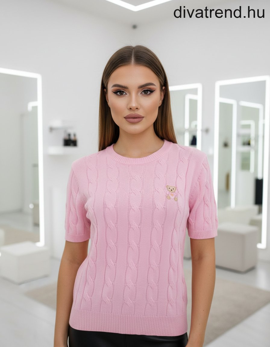 pink női kötött póló Teddy Bear
