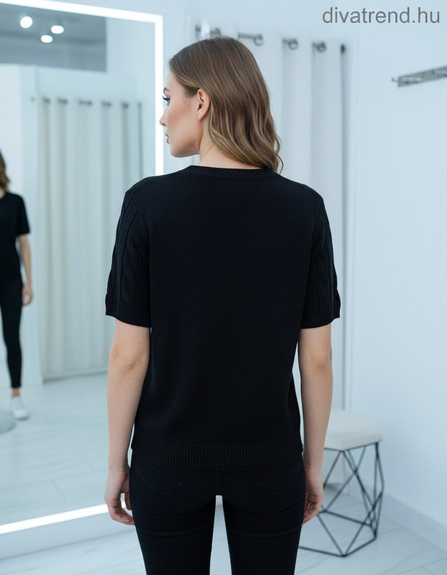 női kötött póló Teddy Bear hátulról