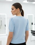 női kötött kardigán masnival hátulról