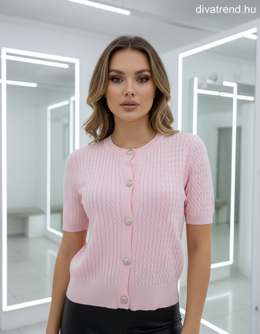pink női kötött kardigán