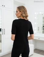 női kötött kardigán htulról