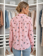 női ing kutyás minta hátulról