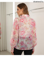 virágmintás sifon ing hátulról