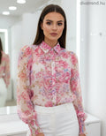 pink virágmintás sifon ing