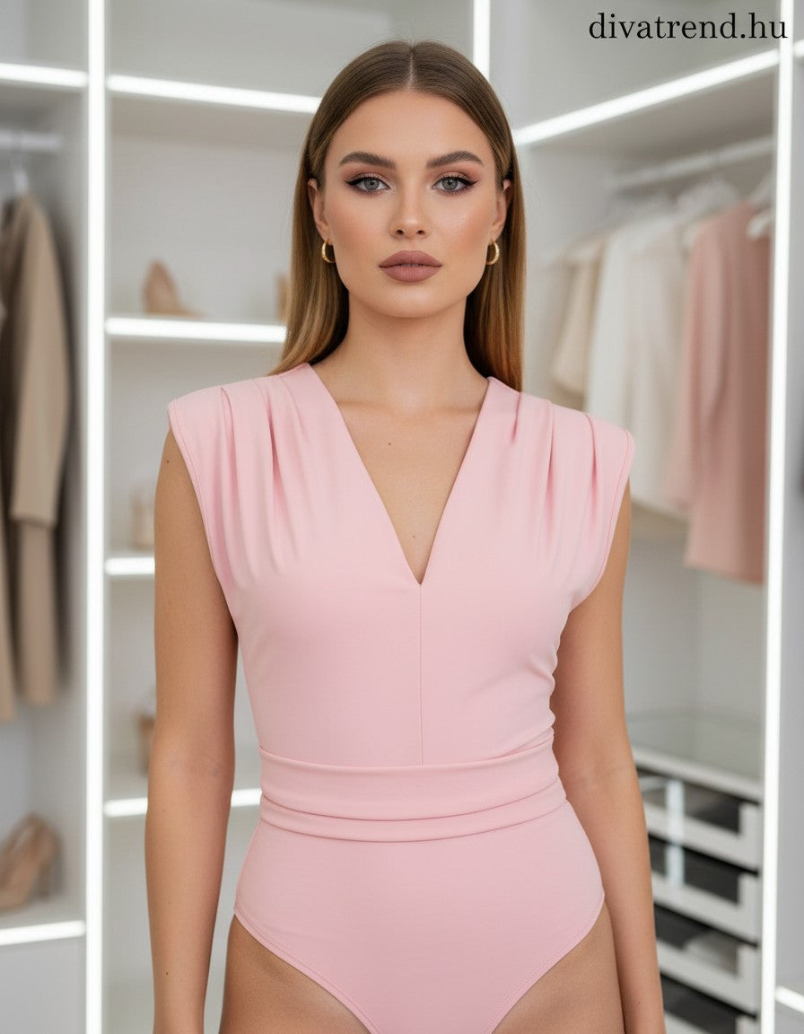 pink ujjatlan női body