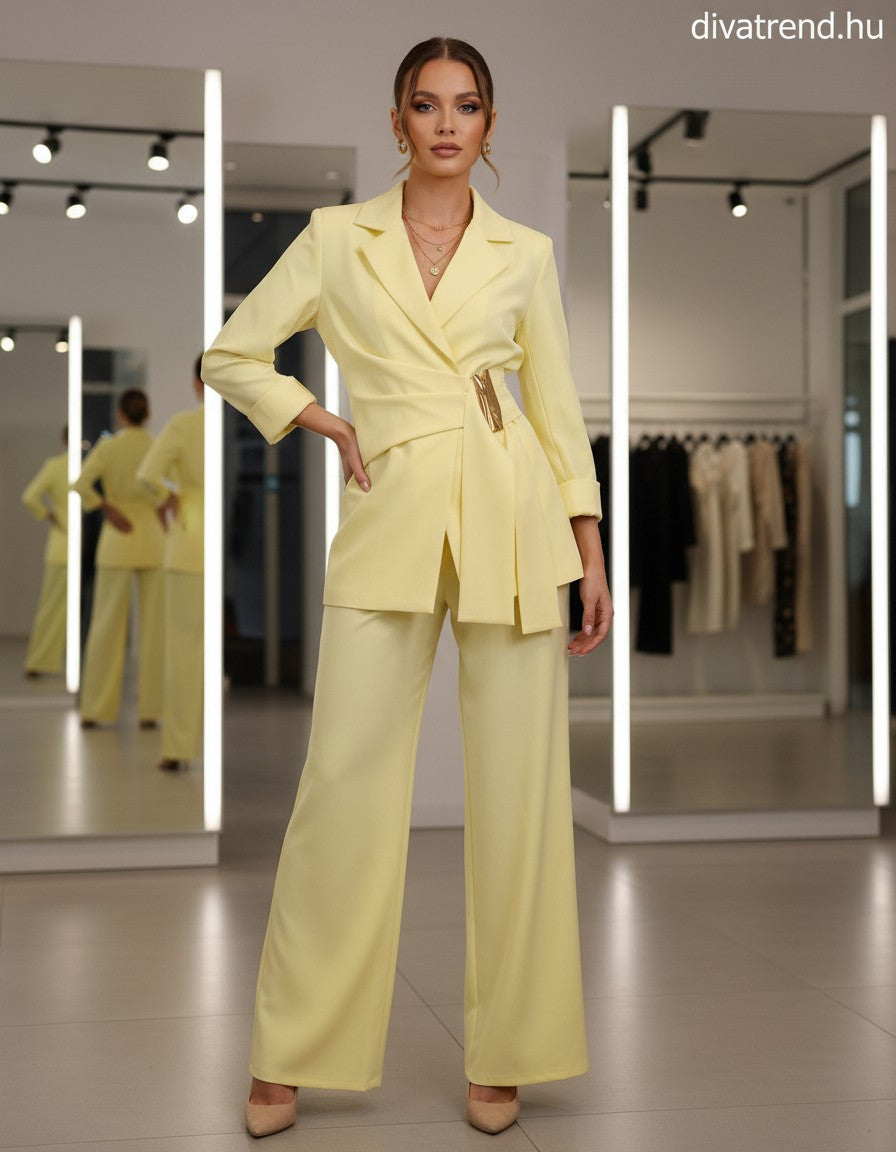 sárga elegáns női szett