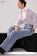 kék wide leg farmer