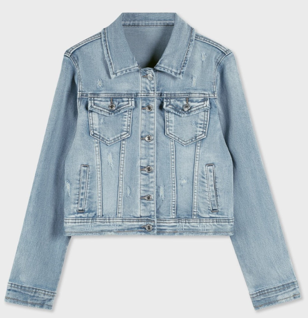 kék női farmerdzseki