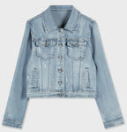 kék női farmerdzseki