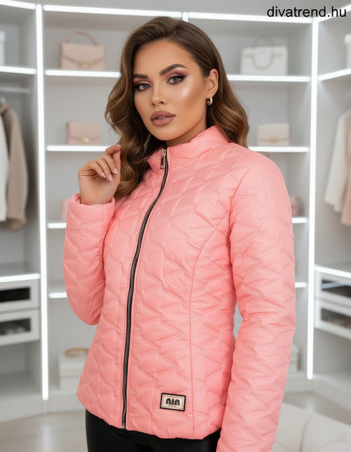 korall steppelt kabát cipzáras
