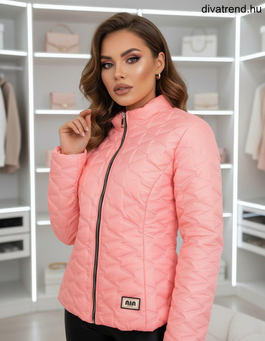 olasz női átmeneti kabát hosszú ujjú magas nyakú