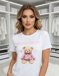 fehér női pamut póló Teddy Bear Bonjour