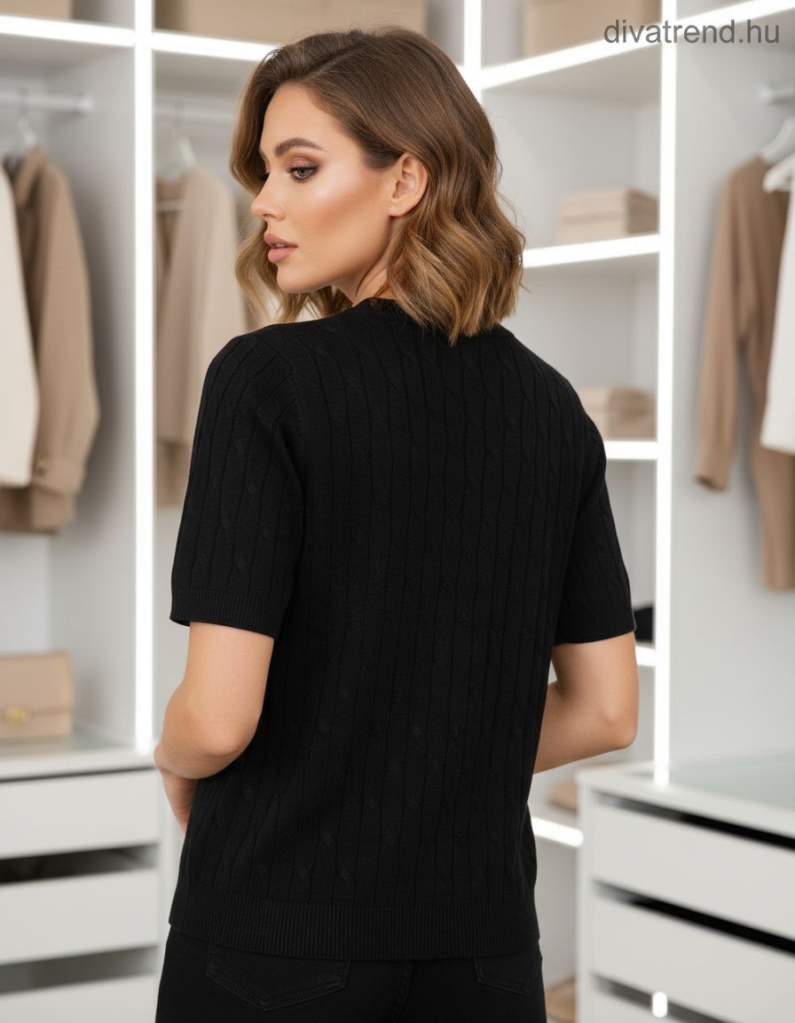 női kötött póló Teddy Bear hátulról