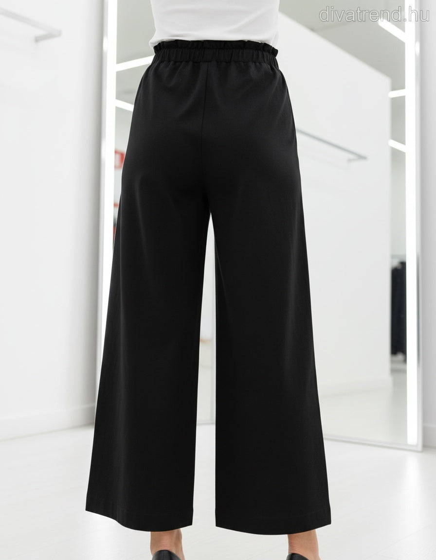 bő szárú pamut nadrág hátulról