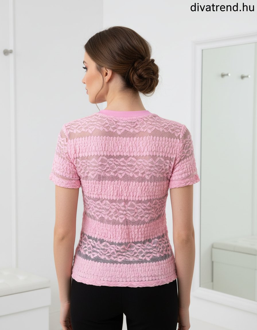 női póló csipke hatású hátulról