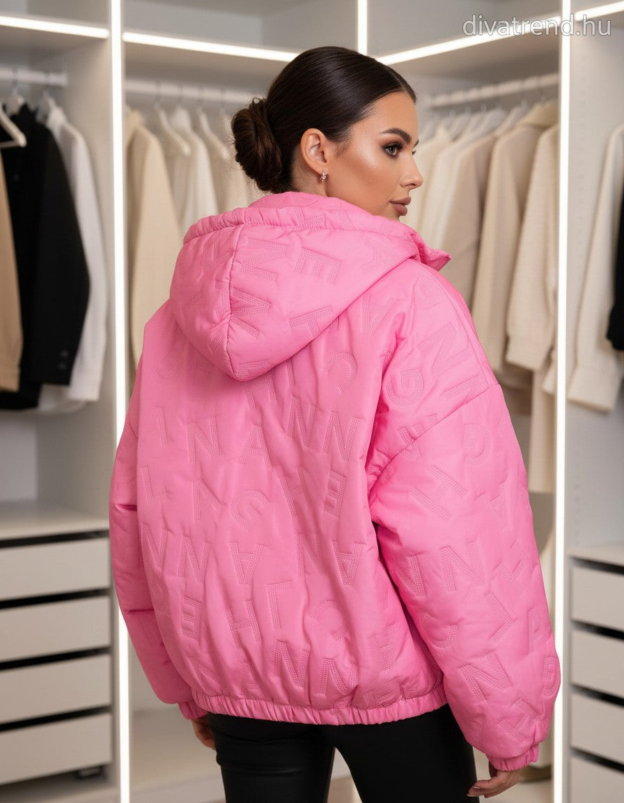 steppelt kabát kapucnis hátulról