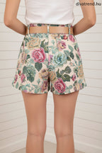 virágmintás skort övvel hátulról