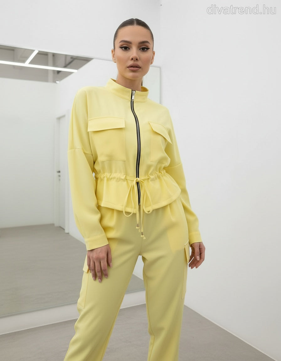 sárga női szabadidő szett