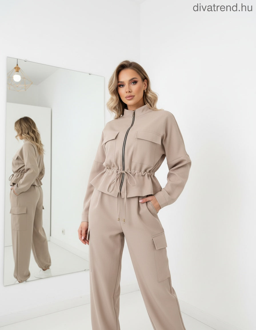 bézs közép női szabadidő szett