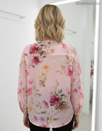 virágmintás tencel ing hátulról