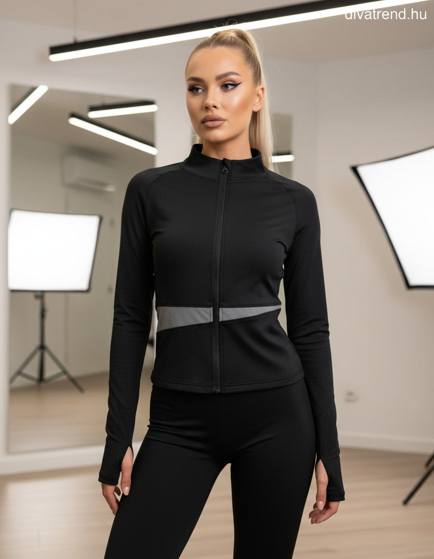 fekete sportos női szett