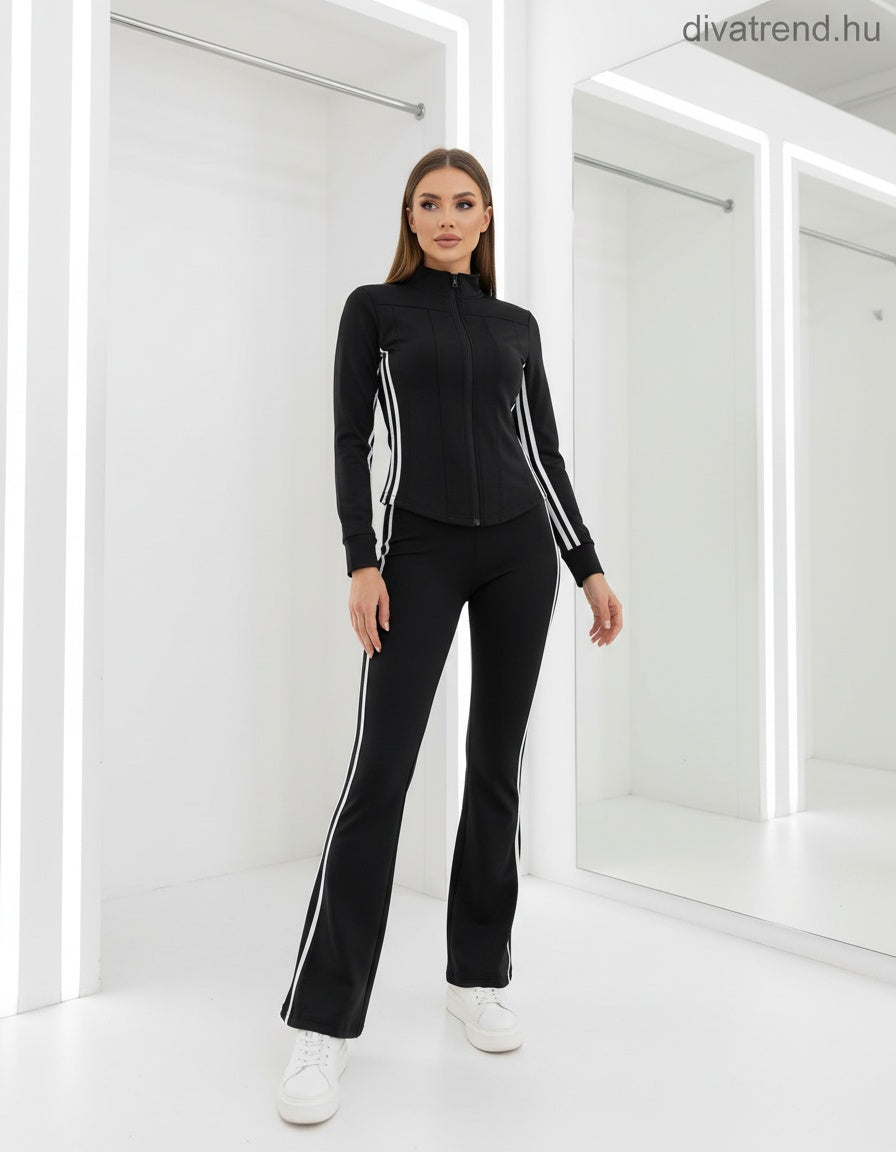 fekete sportos női szett