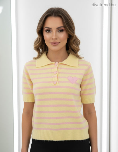 Lavysh női mintás felső rövid ujjú kerek nyakú