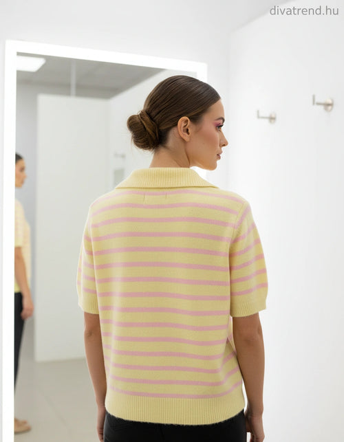 Lavysh női mintás felső rövid ujjú kerek nyakú