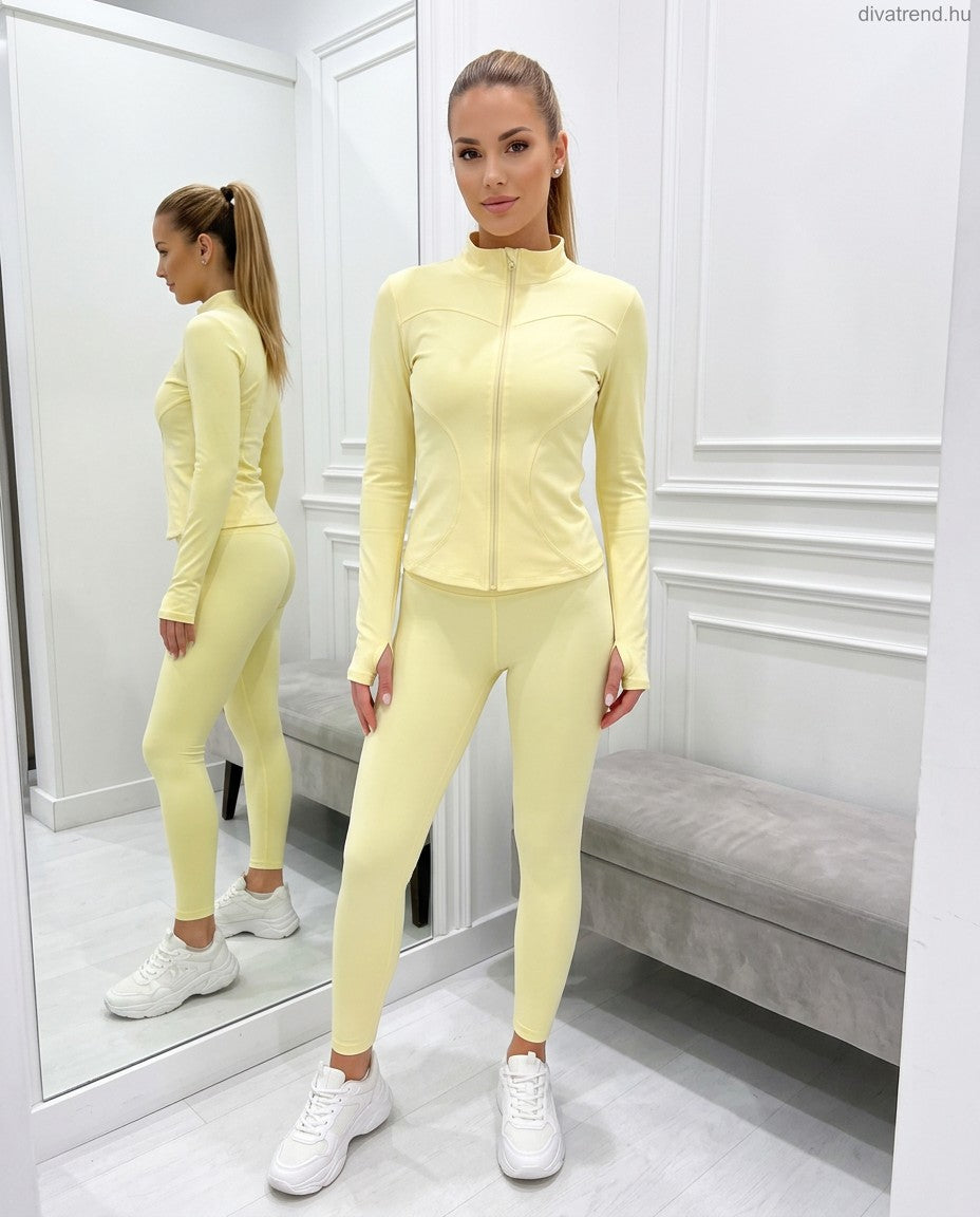sárga sportos női szett