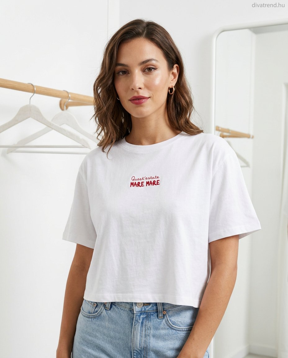 JeanLouisFrancoise női felső rövid ujjú kerek nyakú