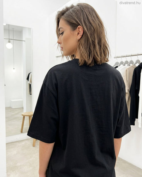 női pamut póló, better late than ugly hátulról