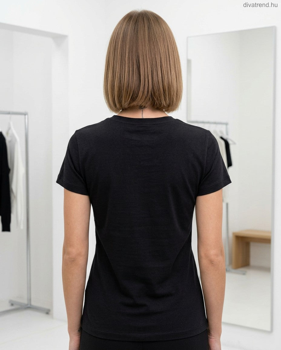 női pamut póló noncelapossofare felirattal hátulról