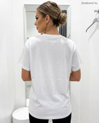 női pamut póló farmer szívvel hátulról