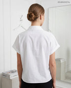 virágmintás női pamut ing hátulról