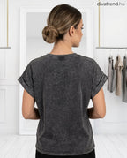 női pamut póló ananász mintás hátulról