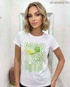 fehér női pamut póló margarita