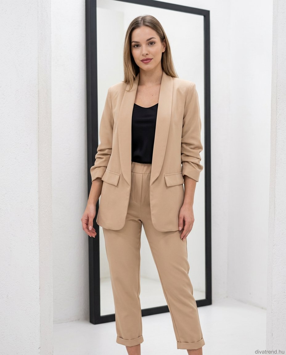 barna világos elegáns női szett