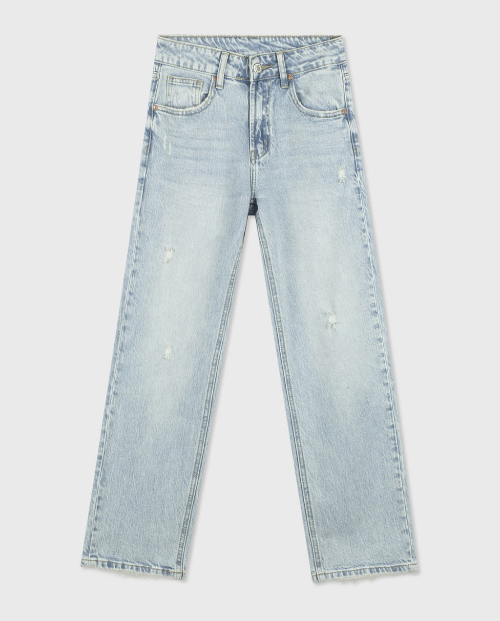 kék egyenes szárú farmer