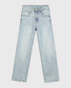 kék egyenes szárú farmer