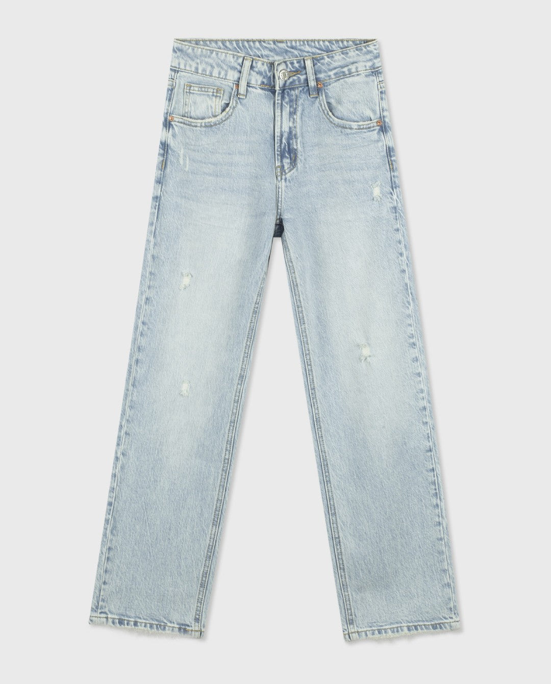 kék egyenes szárú farmer