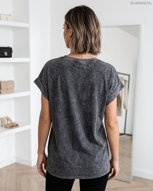 női pamut póló tengerpart hátulról